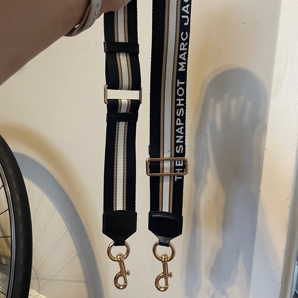 Marc Jacobs Black and White Adjustable Bag Strap